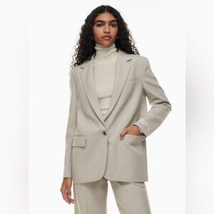 Aritzia Wilfred Generation Blazer - (Re)ssential in Heather Ashen